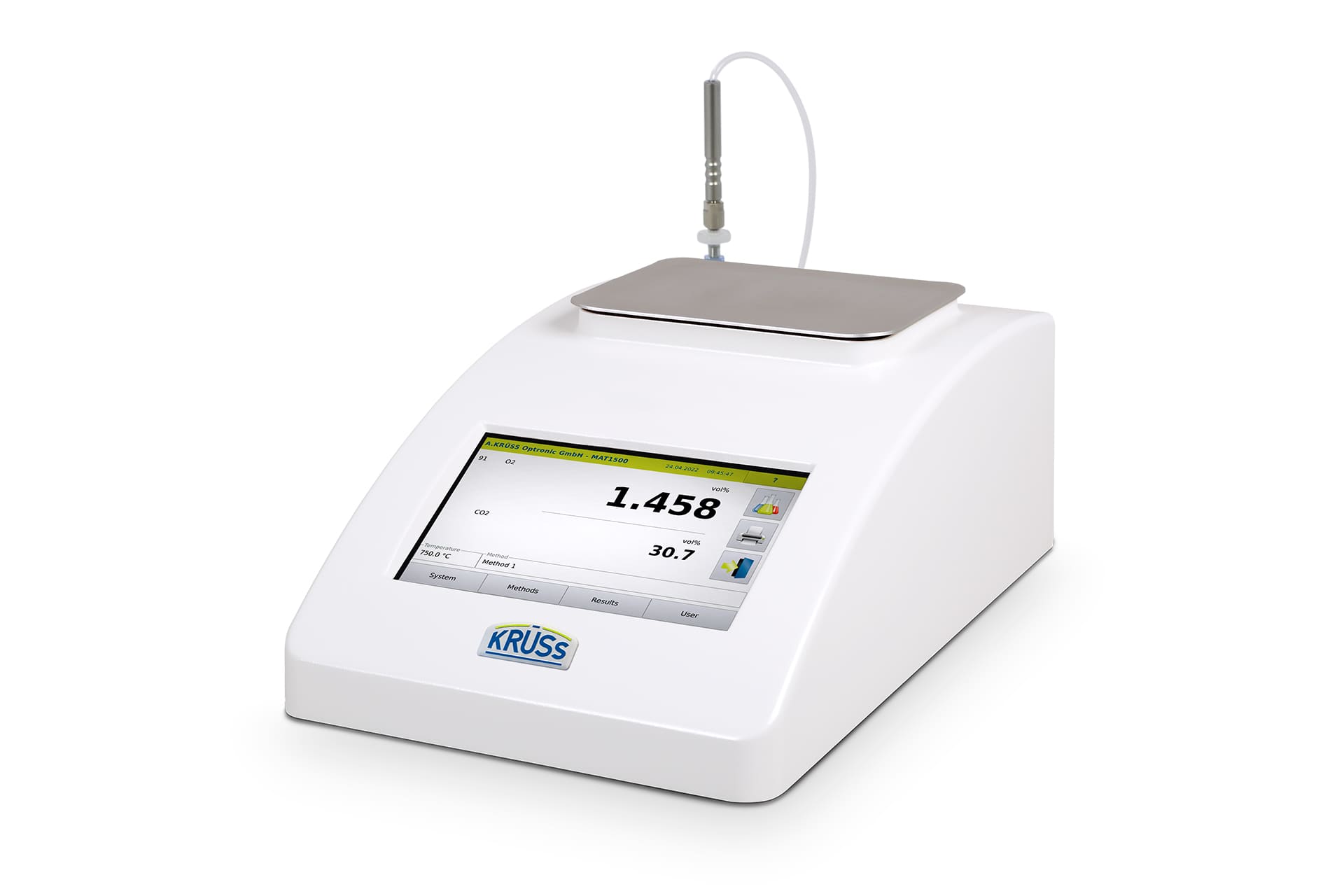 Analizador de gas MAT1500 para medición de O2 y CO2